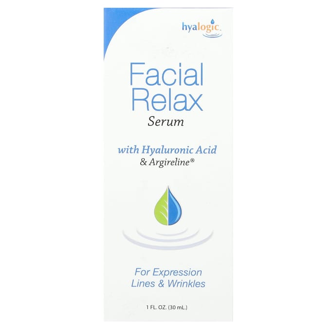 Hyalogic, Sérum Relaxation Visage, à l'Acide Hyaluronique et à l'Argireline, Sans Parfum, 30 ml (30 ml) brown