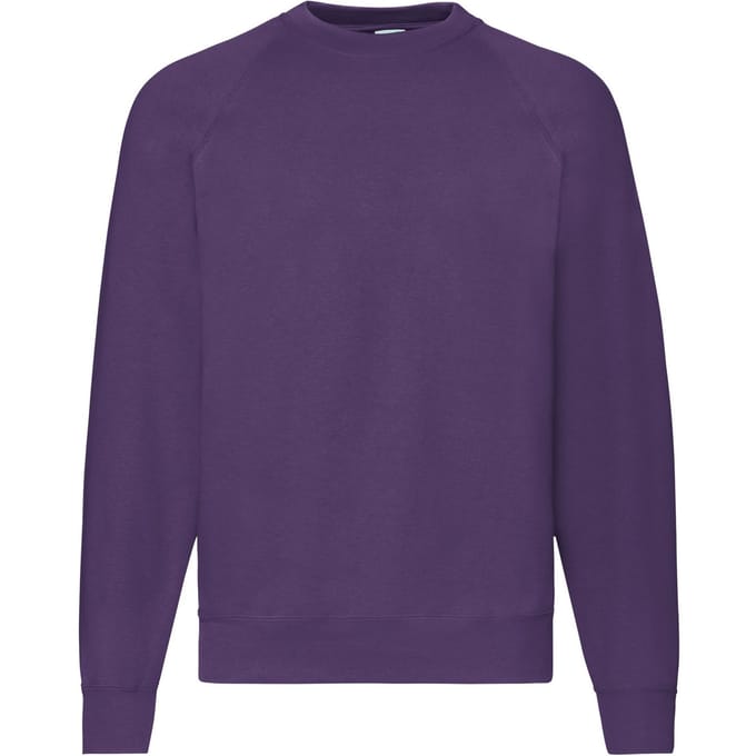 Fruit of the Loom Heren Klassiek Raglan Sweatshirt (Paars)