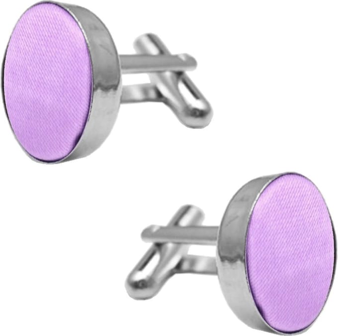 Fako Bijoux - Manchetknopen - Staal & Zijde - 16mm - Paars