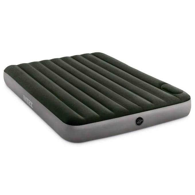 Intex Downy Tweepersoons Luchtbed met Ingebouwde Voetpomp 152×203×25cm