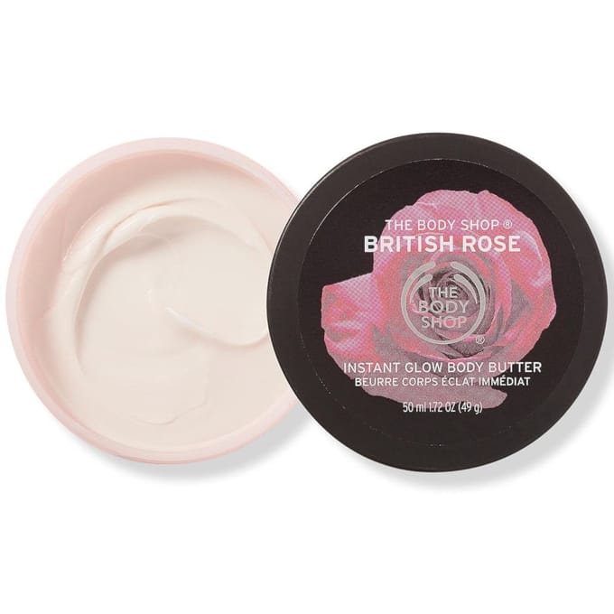 Hydraterend en voedend The Body Shop Instant Glow Bodyboter - British Rose