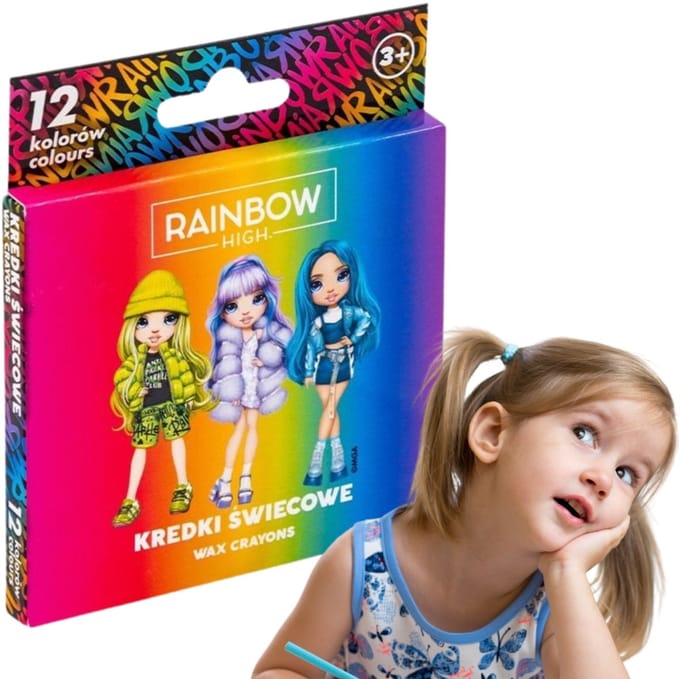 Rainbow High Krijtjes Set - 12 Kleuren voor Kinderen