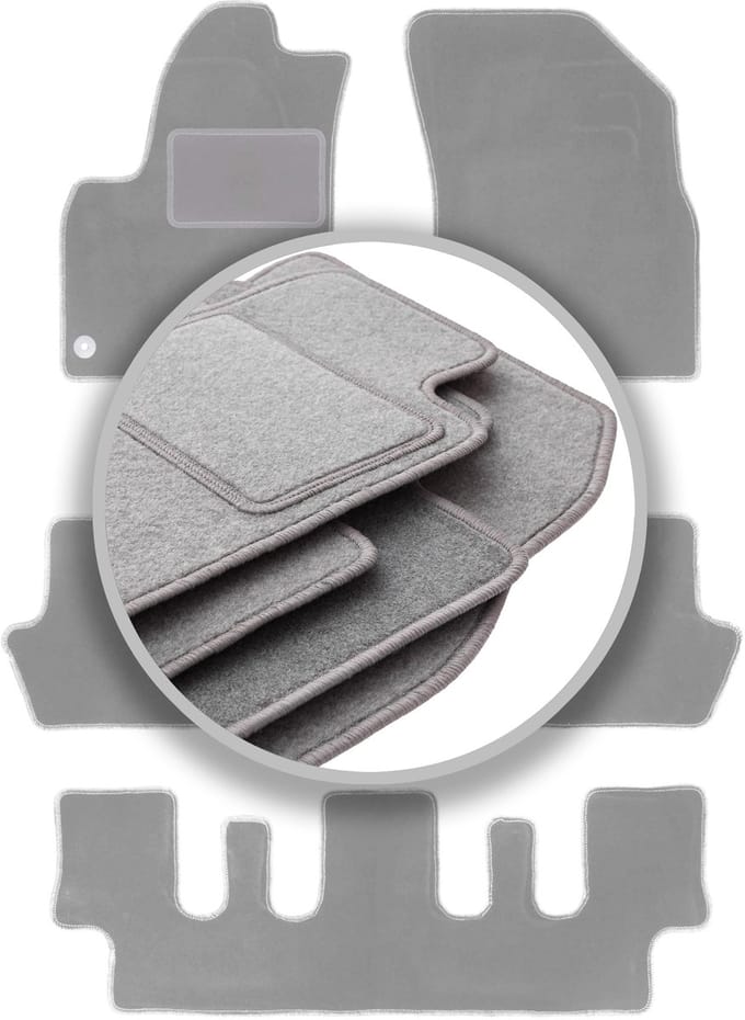 Automatten asgrijs voor: Citroen C4 Picasso I 7-zits (2006-2013)