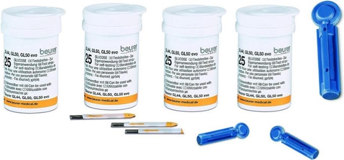 Beurer GL44/GL50 bloedsuiker - 100 teststrips en 100 lancetten