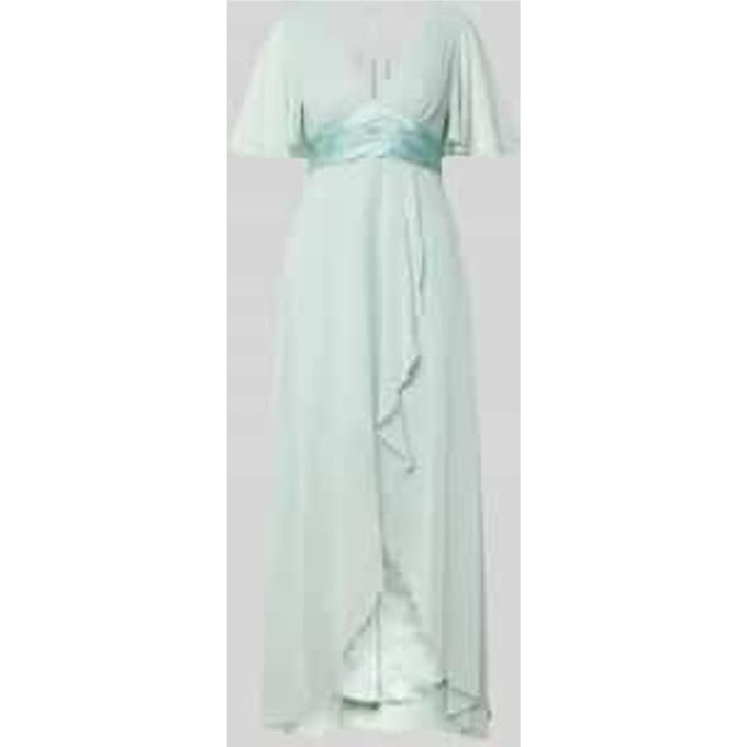 midi-jurk van chiffon met diepe V-hals