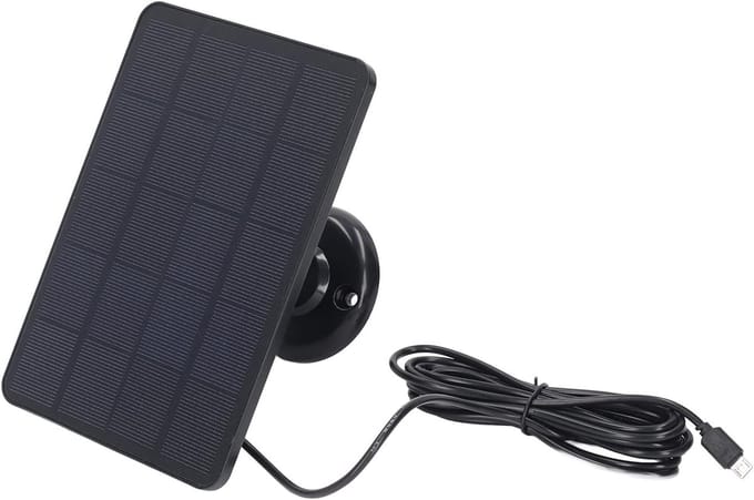 SolidKeus - 4W Zonnepaneel Micro USB-batterijlader voor Buitencamera