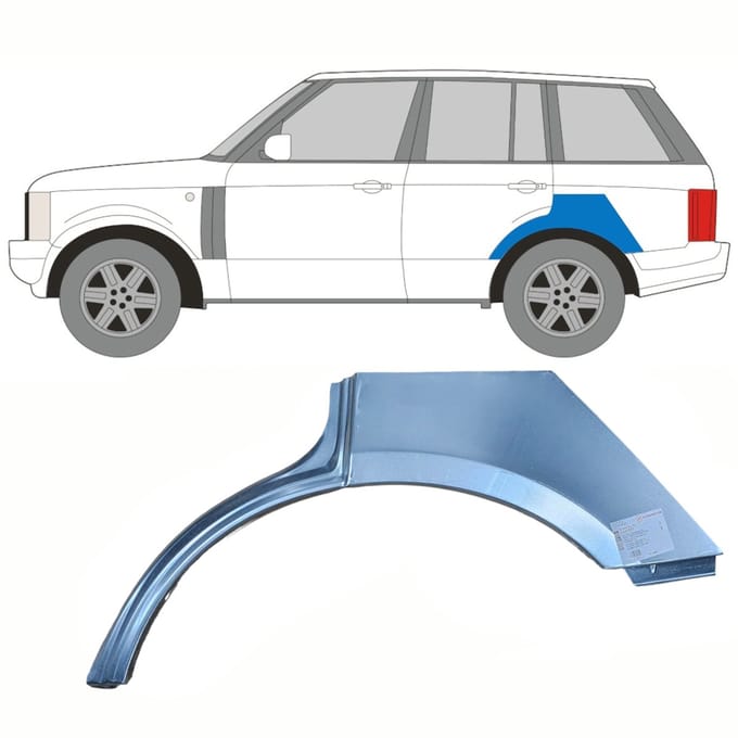 Reparatiepaneel achterspatbord voor Land Rover Range Rover III 2002-2012 / Links