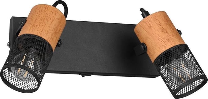 TRIO TOSH - Spot - Zwart mat - excl. 2x E14 4 W - Dimbaar met schakelaar - Niet extern dimmerbaar