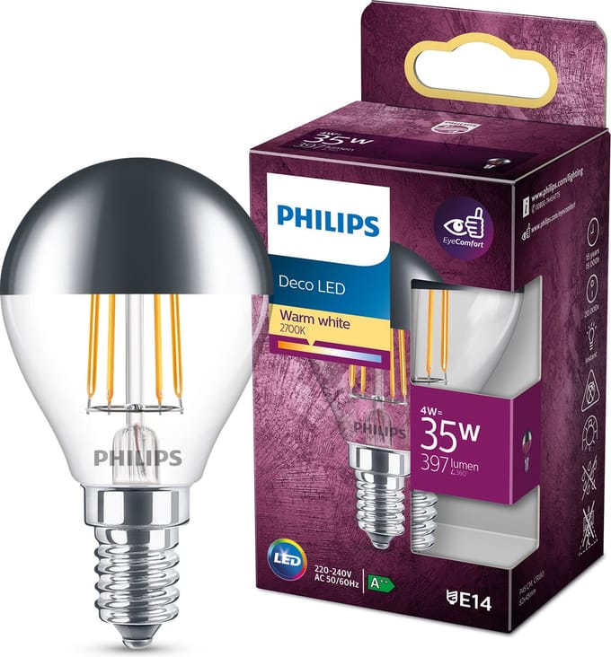 Philips LED Kogellamp Modern - 35 W - E14 - warmwit licht