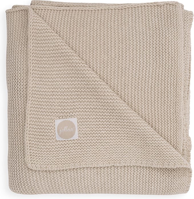 Jollein Deken Wieg 75x100cm - Basic Knit - Nougat - Wiegdekentje Baby