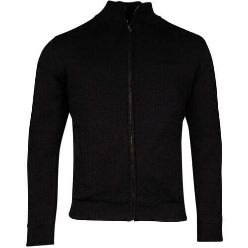 Thomas Maine Vest Merino Wool Lined Cardigan Zip Collar Navy / male