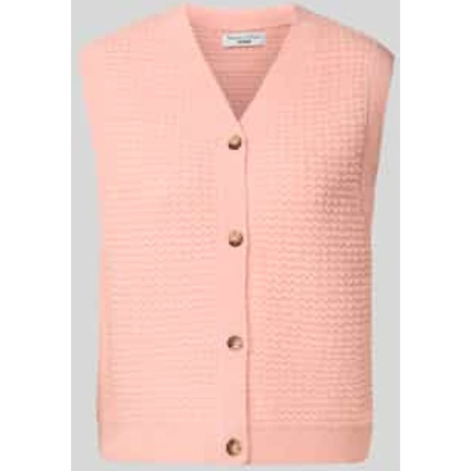 Regular fit mouwloos vest van wolmix