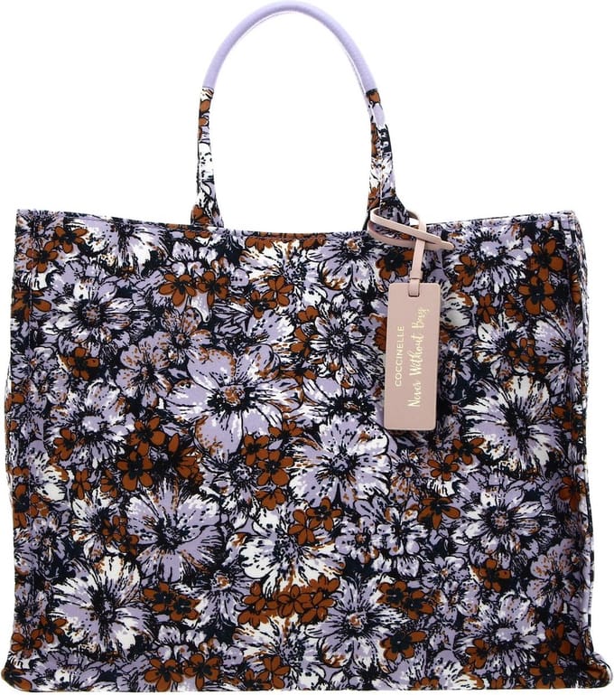 COCCINELLE Shopper Never Without Bag Ca. Flow Handbag Prin. Eff. Canvas Fab. Multi. Lavender Veelkleurig