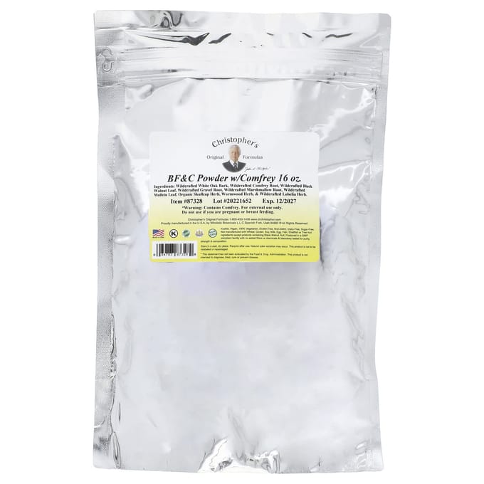 Christopher'S Original Formulas, Bf & C Powder with Comfrey, 16 oz beige