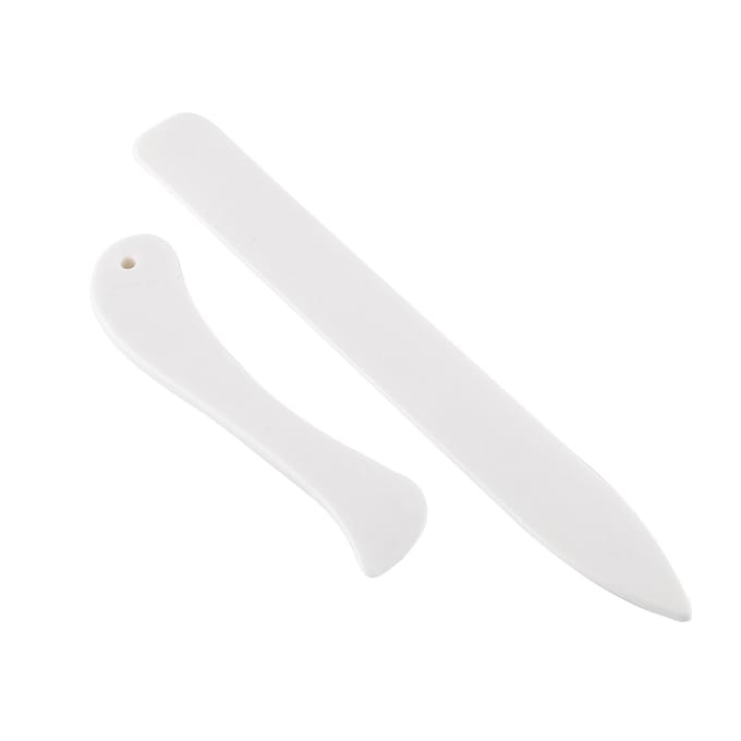 2 stuks set Papieren Vouwer Riller Scoregereedschap Voor Papier Knutselen Kaarten Maken Boekbinden white