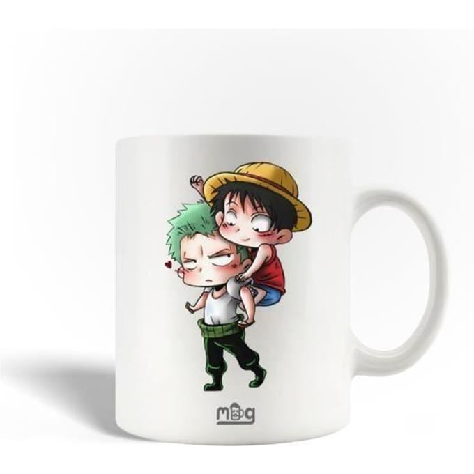 Mug en Céramique Luffy Et Zoro One Piece Anime Poster Fanart
