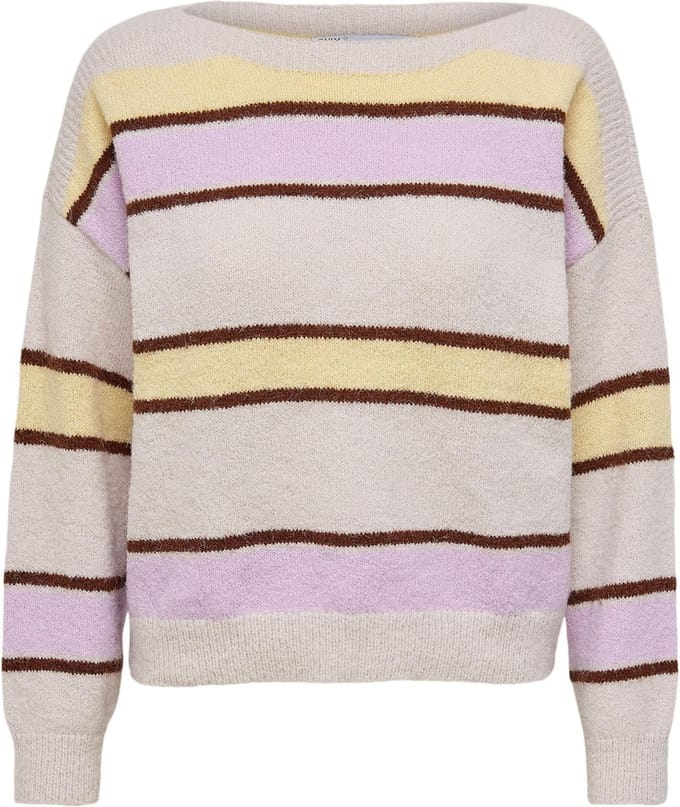ONLMUSSA LIFE L/S PULLOVER CC KNT - Pumice Stone/W