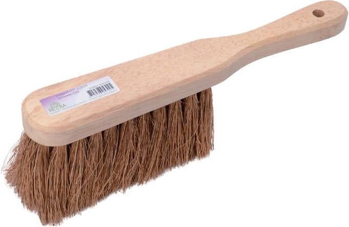 Handveger kokos ongelakt 30cm bruin haar