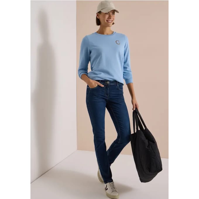 Mid Waist Straight Leg Jeans – Casual Fit