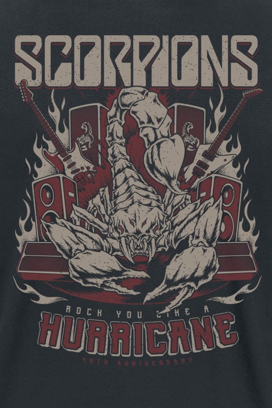 Scorpions Hurricane 40th Anniversary Heren T-shirt - zwart - XL