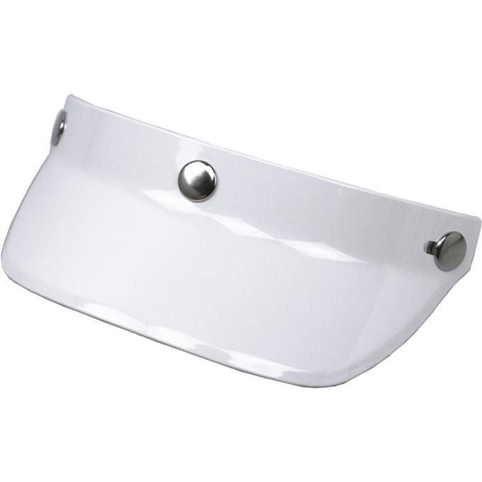 Universeel 3 Drukknoop Vizier Opklapbaar Windscherm voor Open Gezicht Motorhelm White white