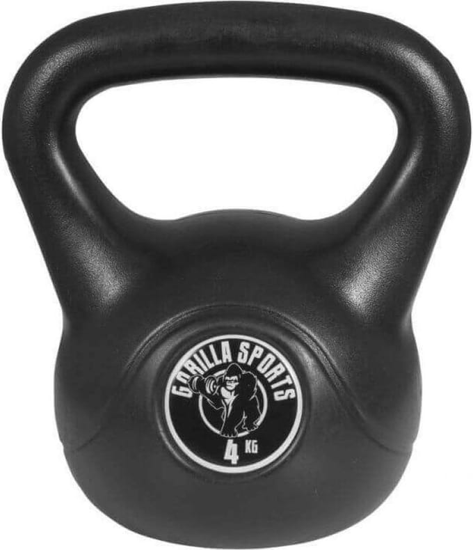 Gorilla Sports Kettlebell - Kunststof - Trainingsgewicht - 4 kg