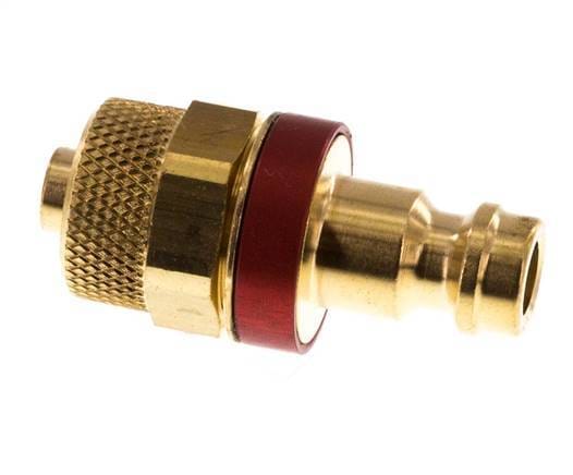Messing DN 5 Rood Luchtkoppeling Insteeknippel 6x8 mm Push-On - CLP5-N-B-RED-6