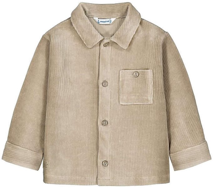 MAYORAL Knit Overshirt Overhemden Jongens - Beige - Maat 86