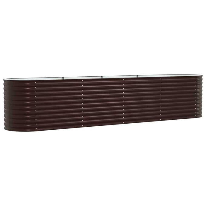 vidaXL - Verhoogd - bed - Bruin - 400 - x - 80 - x - 81 - cm - Staal