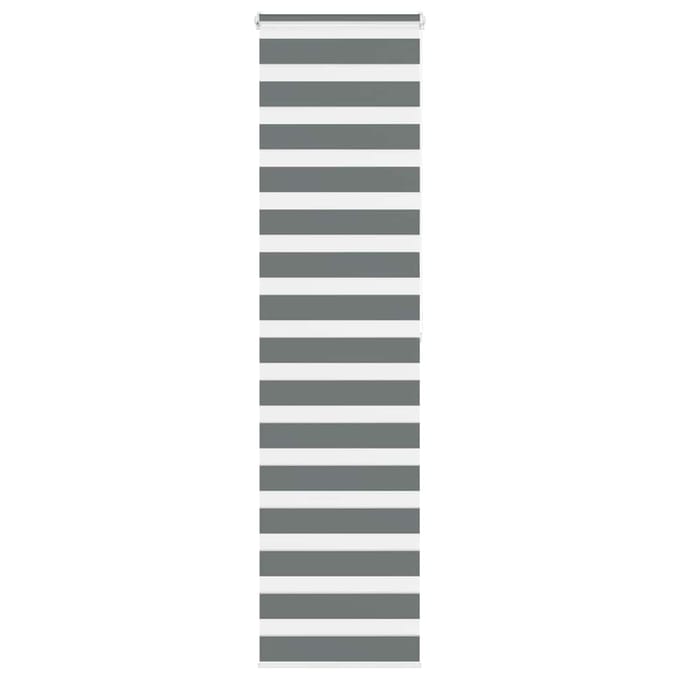 vidaXL - Zebra - rolgordijn - 55x200 - cm - stofbreedte - 50,9 - cm - donkergrijs