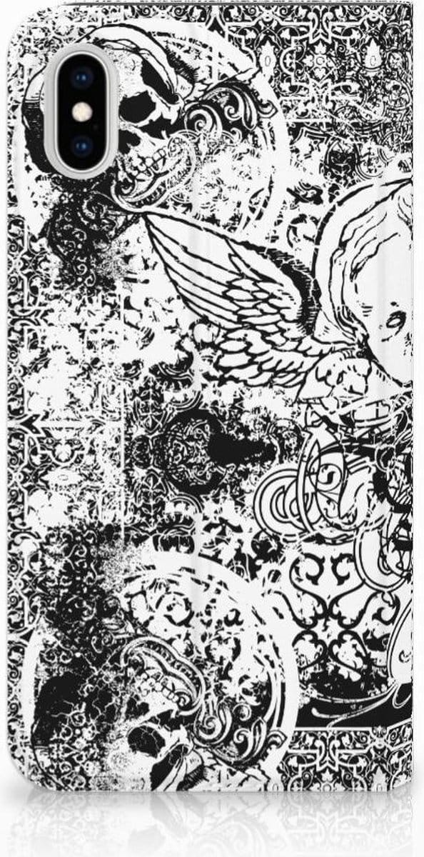 Mobiel BookCase Apple iPhone Xs Max Skulls Angel