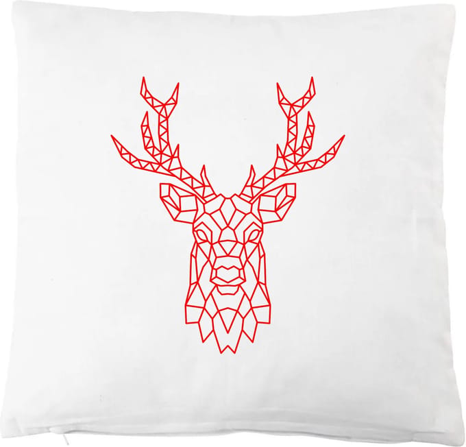 Rendier Kerstmis Kussenhoes - Rood - 45x45 cm - Specialties By Eizook