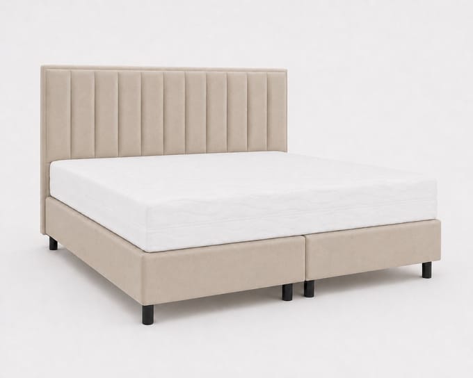 Opberg Boxspring Lunara - 90x200 Compleet - Beige - Luxe Living Home