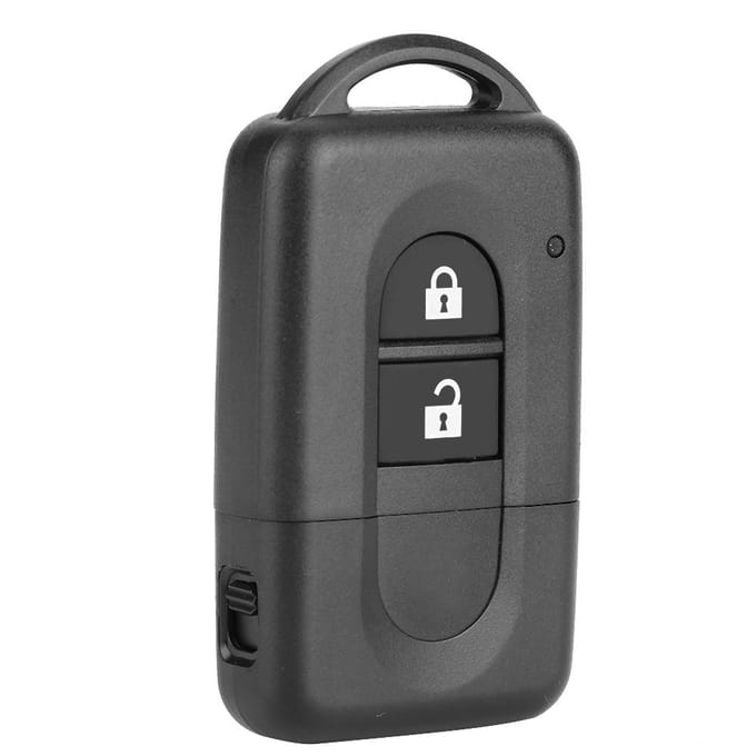 Coque de protection intelligente pour clé télécommande de voiture à 2 boutons ABS pour Nissan black
