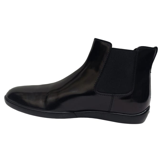 Tod's Instap Enkellaarzen in Zwart Glanzend Leder