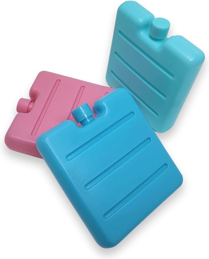Koelaccu's Set van 3 - Ruimtebesparende Mini Koelelementen voor Koeltas en Lunchbox