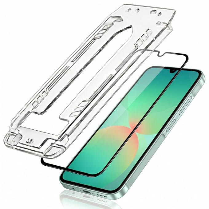 3mk, Screenprotector Gehard Glas geschikt voor Galaxy A26 2 Stuks, Zwart / Transparant