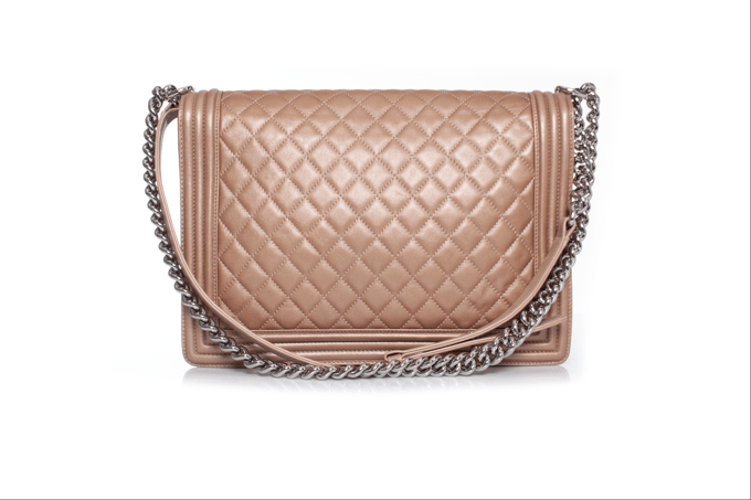 Chanel Metallic grote leren jongenstas