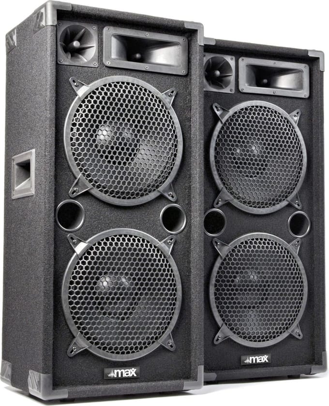 SkyTec MAX210 disco speakerset 2x 10 2000W