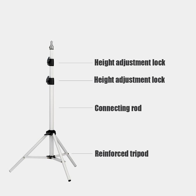 Wanbo-projector Universeel statief Draagbaar 30170cm Verstelbare hoogte / 3-sectie statief / 360 graden weergave / Versterkt statief voor Wanbo-projector wit