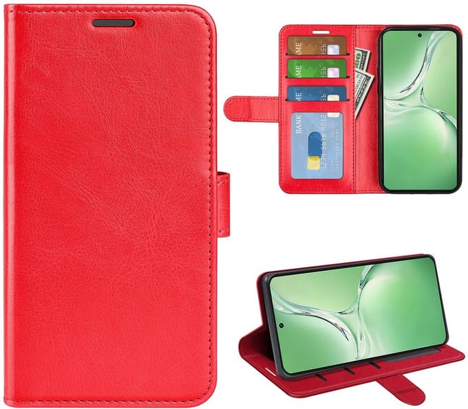 MobyDefend Hoesje - Geschikt voor OnePlus Nord CE 4 - Wallet Book Case (Sluiting Achterkant) - Rood