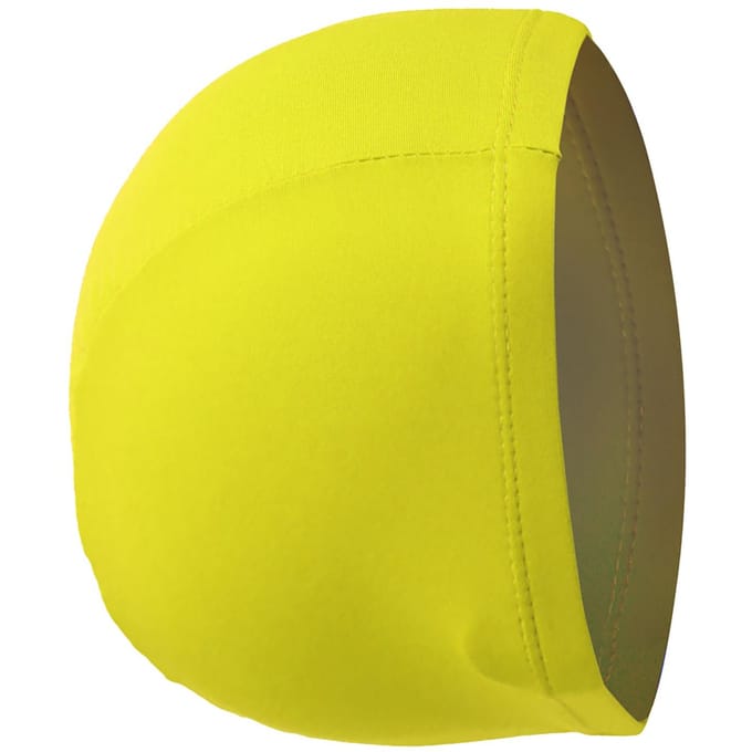 Bonnet de Bain Haute Élasticité Épais Bonnets de Bain Polyester Bonnets de Natation pour Femmes Hommes jaune