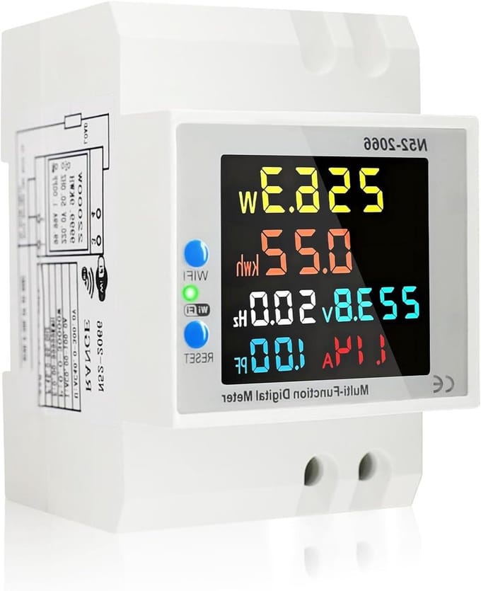 Wifi Stroommeter - Energieverbruik Meter - Energie Besparen - Real-time Inzicht - 6.4 x 8 x 5.3 cm - Wit
