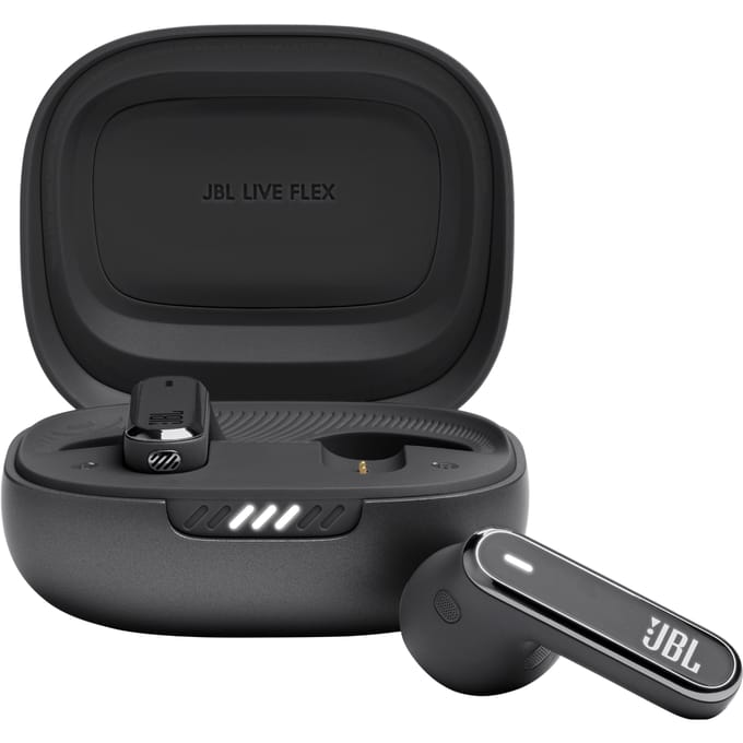 JBL Live Flex - Draadloze Noise Cancelling Oordopjes - Bluetooth Open-fit - True Wireless - 40 uur batterij - Multipoint - IP54 - Zwart