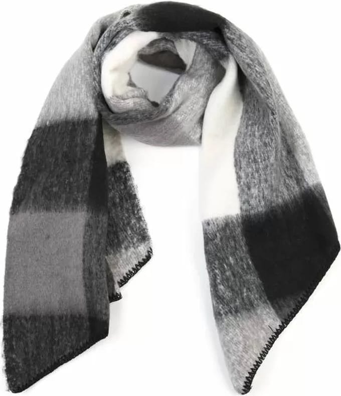 Bijoutheek Sjaal (Fashion) Blokken Grey