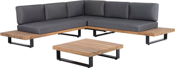 MYKONOS - Loungeset voor 5 - Donkergrijs - Gecertificeerd acaciahout