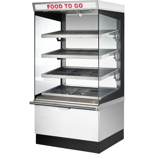 UBERT Warmhoudvitrine - 1050x800mm - 4 verwarmde planken
