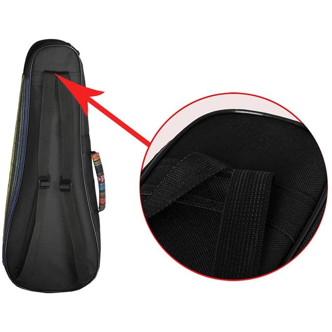 21  Sopraan Ukelele Ukelele Uke Tas Rugzak Koffer Verstelbare Schouderband black