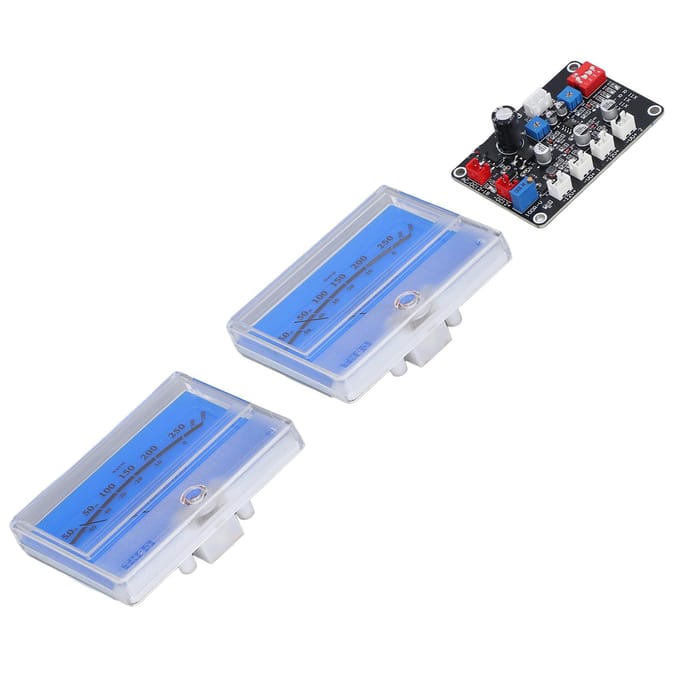 VU-mètre Opération Facile ABS Rétroéclairé Réglable Largement Utilisé VU-mètre avec Carte Pilote pour DIY Maison blue
