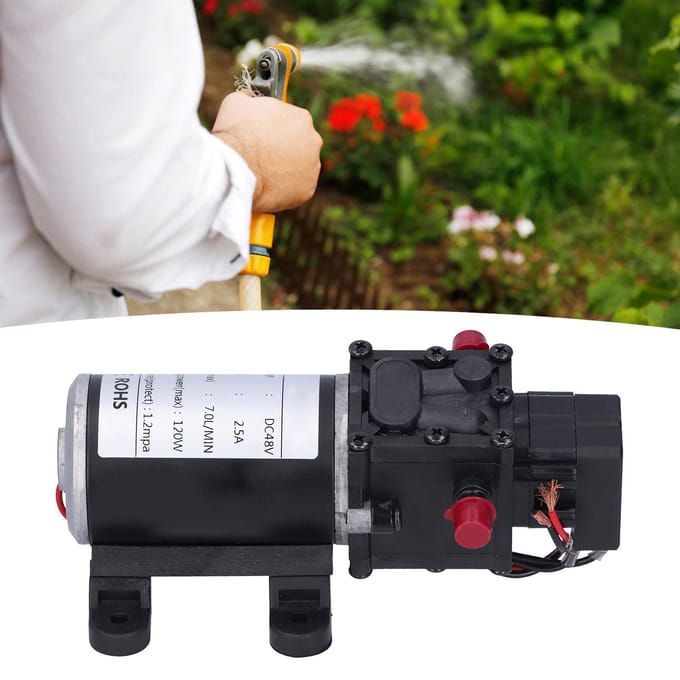 DC48V 120W DC Intelligente Membraanpomp 7.0L/MIN Automatische Verstuivende Hogedrukpomp